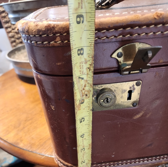 US Trunk Company leather train case, vintage - Picture 2 of 15